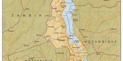Lake Malawi na mapě