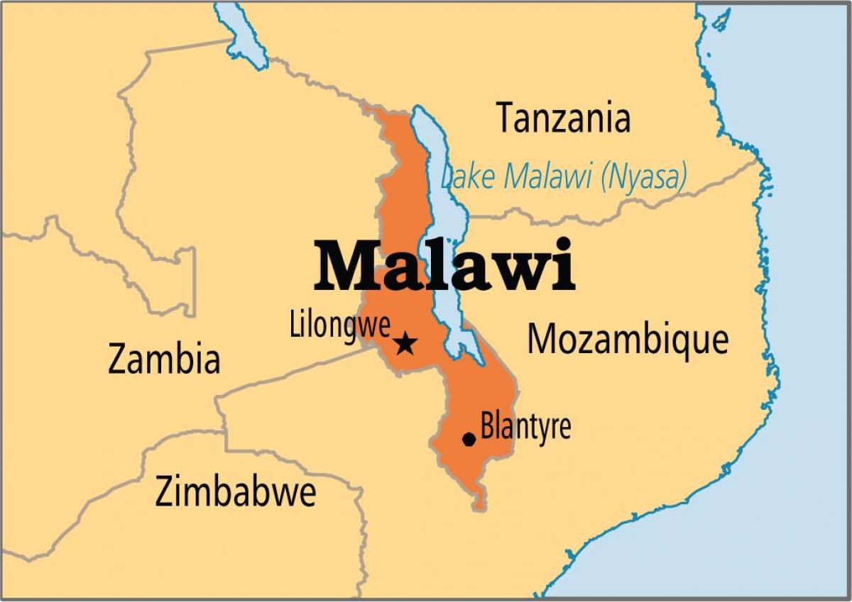 mapa Malawi lilongwe