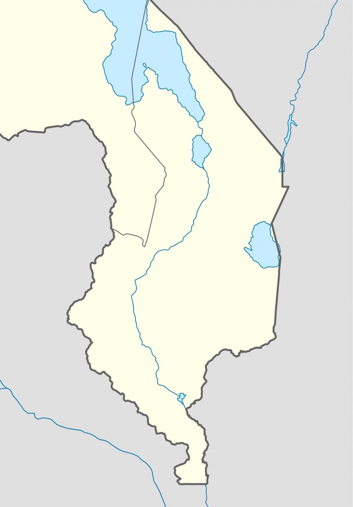 mapa Malawi řeky