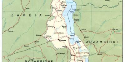 Ulice mapa z blantyre Malawi